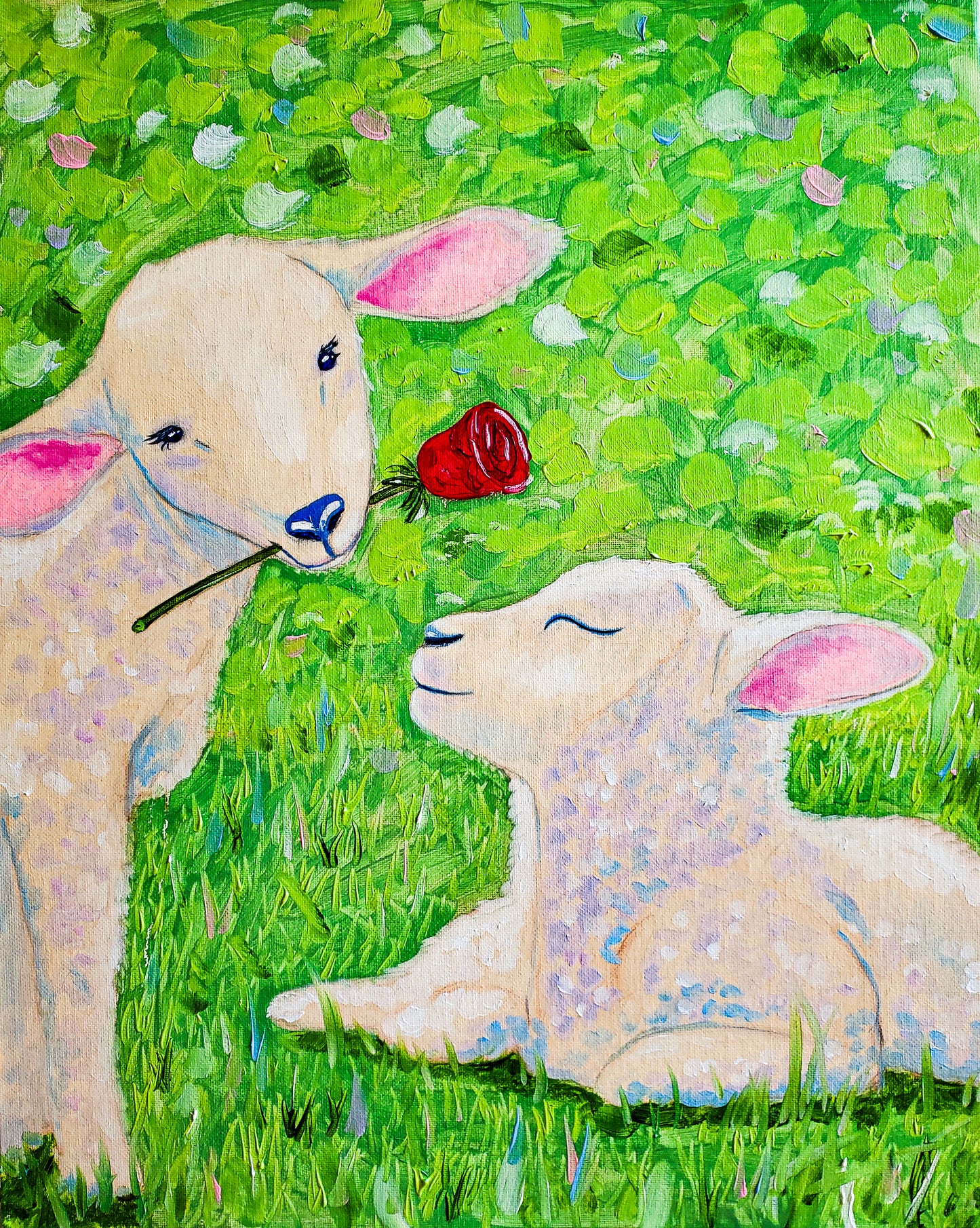 LARGE (20x16 in)"Love Lambs"