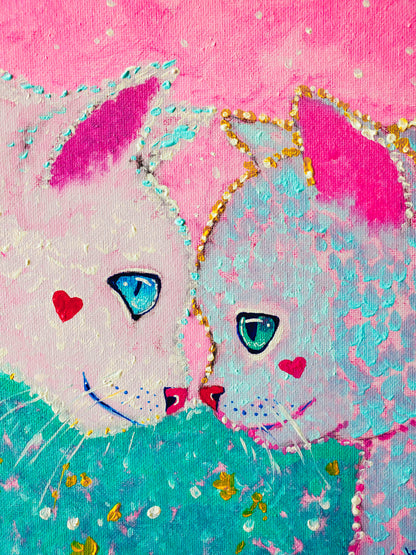 "Love Felines" (10x8in)