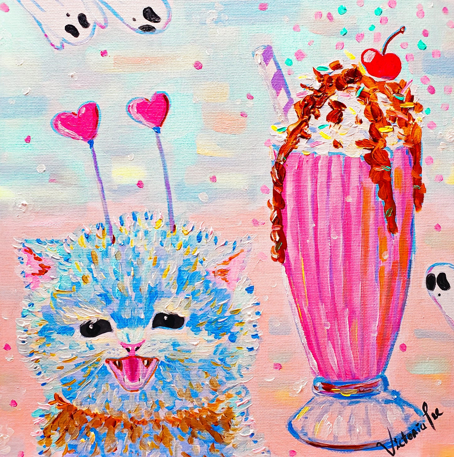 "Shakes N Cats" (10x10in)