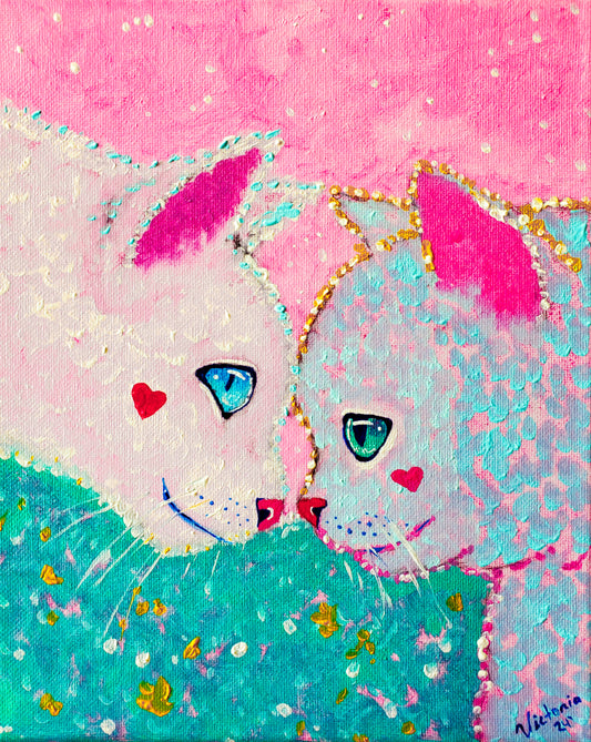 "Love Felines" (10x8in)