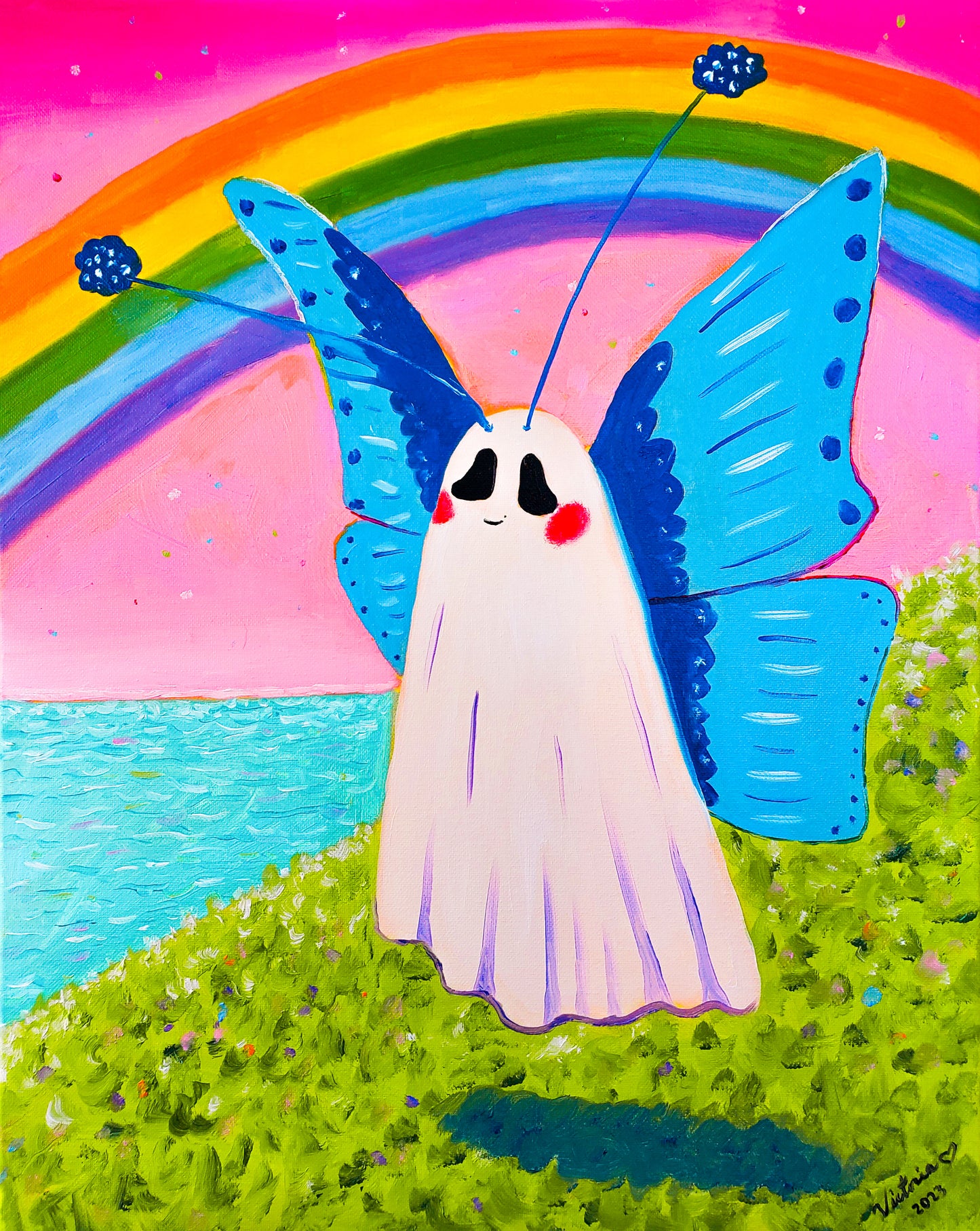 LARGE (20x16 in)"Happy Ghostie"