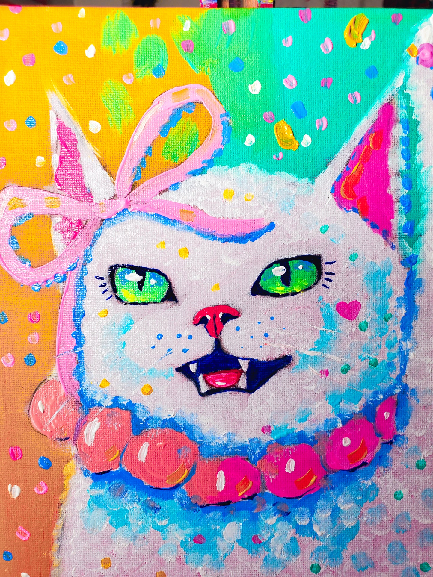 "Brave Kitty" (10x8in)